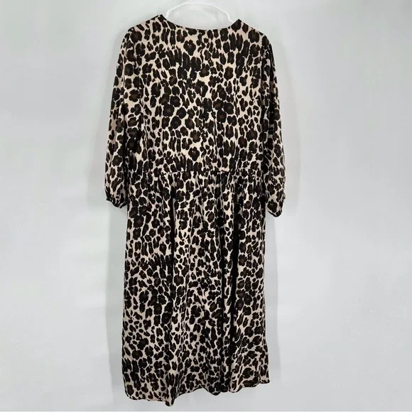 Lane Bryant brown animal print dress size 18 - Picture 2 of 9